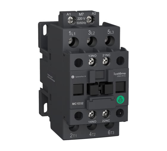 Контактор Systeme Electric MC1D 3P 25A НО+НЗ 24V 50/60ГЦ (ранее LC1D25B7) MC1D25B7