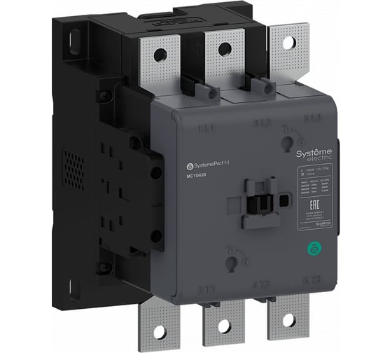 Контактор Systeme Electric MC1G 3P 630A 2НО+2НЗ AC/DC 100-250V 50/60ГЦ MC1G630KUE 1