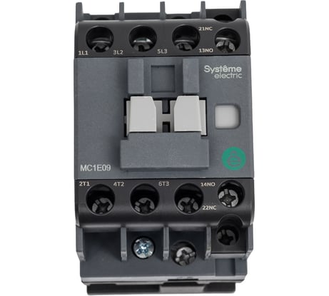 Контактор Systeme Electric MC1E 3P 9A НО+НЗ 110V 50/60ГЦ (LC1E0910F5) (ранее LC1E0901F5) MC1E09F7