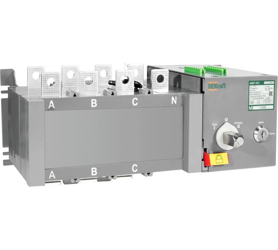 Автоматический ввод резерва Dekraft на реверс. выкл.-разъед. и мотор приводом 225A, 3P, 10кА АВР-103 42048DEK 1