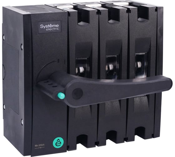 Выключатель-разъединитель Systeme Electric SystemePact SD250 3P 200A рукоятка слева фронт (заказывается отдельно) SSD02503LF0200