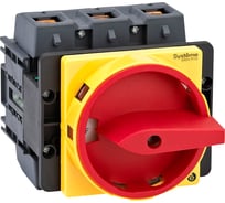Выключатель разъединитель Systeme Electric 3P 175A IP20, с красной рукояткой на дверцу, 4 винтами С ЗАМКОМ MSD175310R
