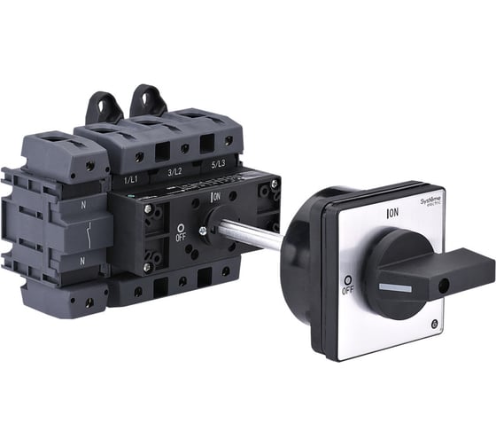 Выключатель разъединитель Systeme Electric 4P 175A IP20, с черной выносной рукояткой, на ДИН-рейке/плате MSD175440B