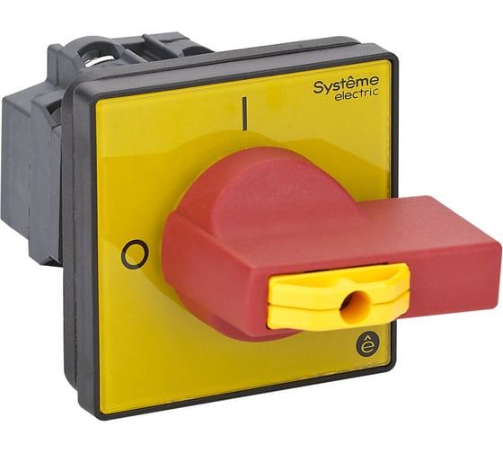 Выключатель разъединитель Systeme Electric 3P 20A IP20, с красной рукояткой на дверцу, 4 винта, 1 замок MSD20360R