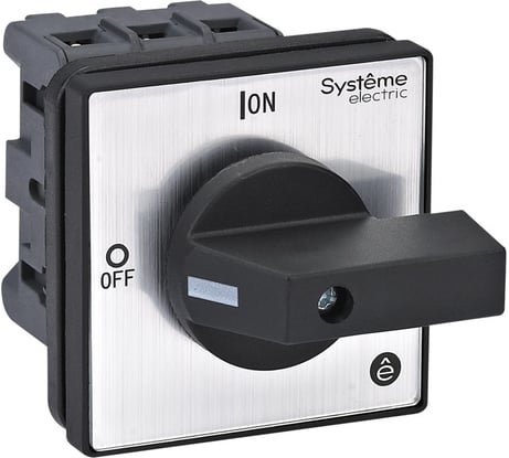 Выключатель разъединитель Systeme Electric 3P 25A IP20, с черной рукояткой на дверцу, 4 винтами MSD25320B