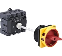 Выключатель разъединитель Systeme Electric 4P 100A IP20 с красной выносной рукояткой, на ДИН-рейке/плате, с замком MSD100440R