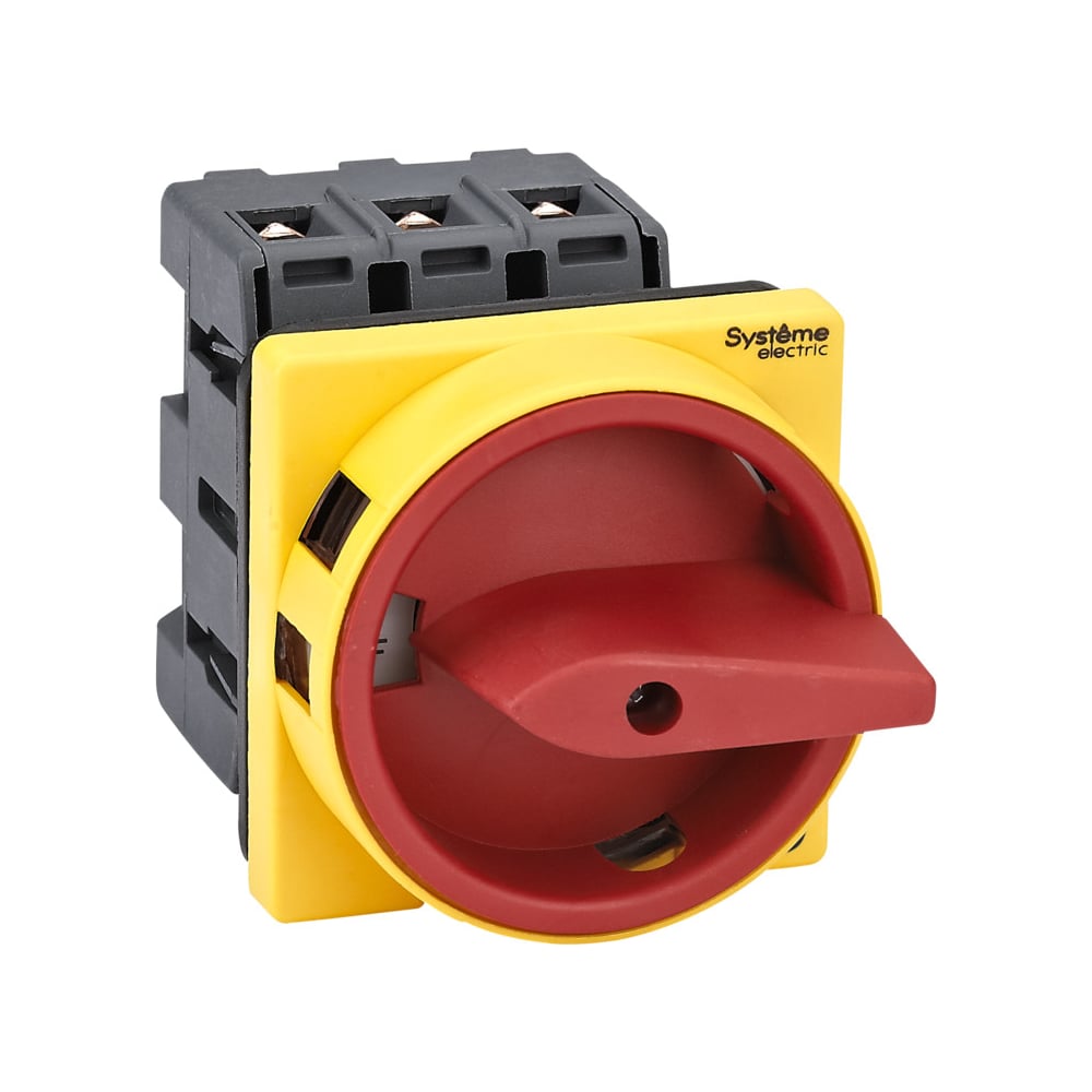 Выключатель разъединитель Systeme Electric 3P 40A IP20, с красной ...