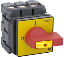 Выключатель разъединитель Systeme Electric 3P 80A IP20, с красной рукояткой на дверцу, 4 винта, 1 замок MSD80360R