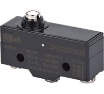 Миниатюрный концевой выключатель Dekraft 1НО1НЗ плунжерного типа 34020DEK