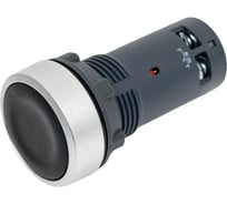 Кнопка Systeme Electric SB7 моноблочная, 22мм, черная, с возвратом, металл, 1НО+1НЗ, IP65 SB7EA25