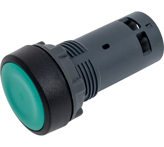 Кнопка Systeme Electric SB7 моноблочная, 22мм, зеленая, с возвратом, пластик, 1НО, IP65 SB7NA31