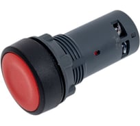 Кнопка Systeme Electric SB7 моноблочная, 22 мм, красная с возвратом, пластик, 1НО+1НЗ, IP65 SB7NA45