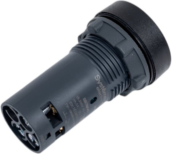 Кнопка Systeme Electric SB7 моноблочная, 22мм, красная, с возвратом, пластик, 1НО+1НЗ, IP65 SB7NA45