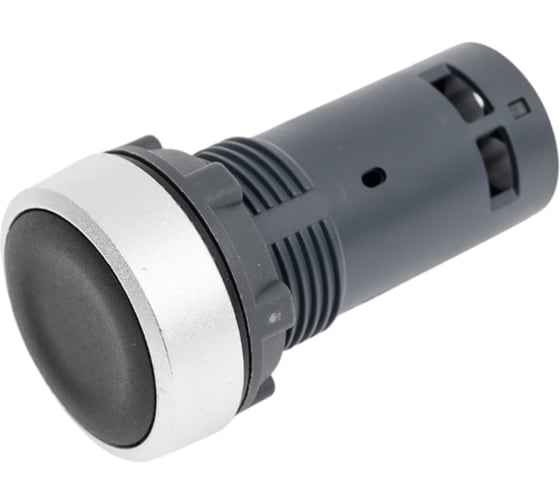 Кнопка Systeme Electric SB7 моноблочная, 22мм, черная, с возвратом, металл, 1НО, IP65 SB7EA21 1