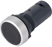 Кнопка Systeme Electric SB7 моноблочная, 22мм, черная, с возвратом, металл, 2НО, IP65 SB7EA23