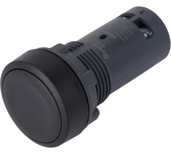 Кнопка Systeme Electric SB7 моноблочная, 22мм, черная, с возвратом, пластик, 1НО, IP65 SB7NA21 1