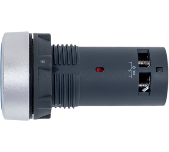 Кнопка Systeme Electric SB7 моноблочная, 22мм, синяя, с возвратом, металл, 1НО+1НЗ, IP65 SB7EA65