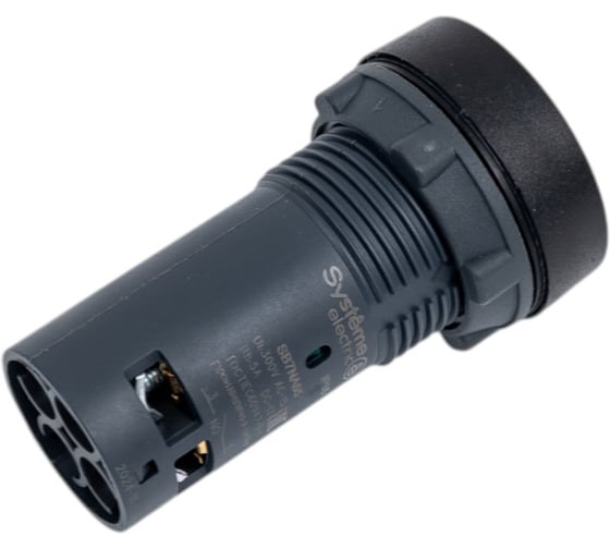 Кнопка Systeme Electric SB7 моноблочная, 22мм, синяя, с возвратом, пластик, 1НО+1НЗ, IP65 SB7NA65