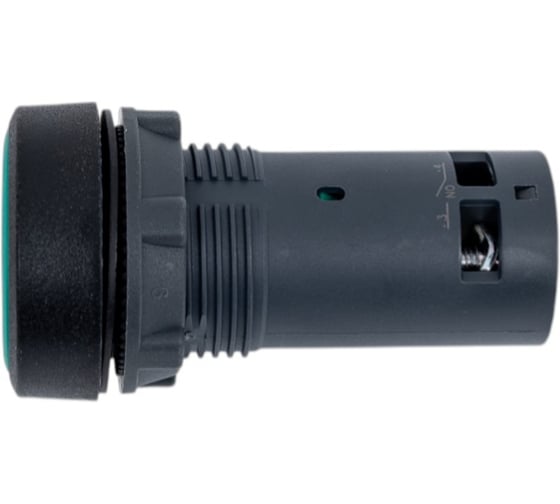 Кнопка Systeme Electric SB7 моноблочная, 22мм, зеленая, с возвратом, пластик, 2НО, IP65 SB7NA33