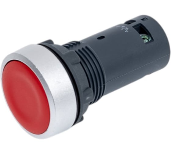Кнопка Systeme Electric SB7 моноблочная, 22мм, красная, с возвратом, металл, 1НО+1НЗ, IP65 SB7EA45