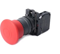 Кнопка аварийного останова Systeme Electric SB5 в сборе, 22мм, 40мм, тяни-толкай, пластик, 1НЗ SB5AT842