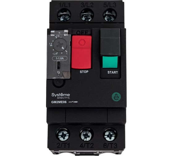Автоматический выключатель Systeme Electric ЗАЩ.ДВ. GM2ME 1.0-1.6A КОМБ.РАСЦЕПИТЕЛЬ КНОП.УПР. (GV2ME06) (ранее GV2ME06) GM2ME06
