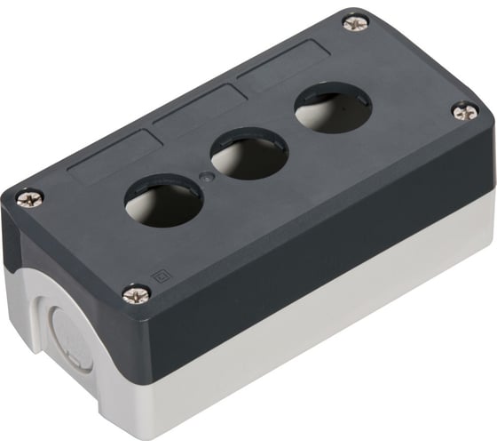 Кнопочный пост Systeme Electric SystemeSig, 3 отверстия, серый SALD03