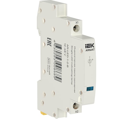 Лампа индикаторная одинарная IEK ARMAT LED 12-48В AC/DC гол. AR-LED-1-2-B 1