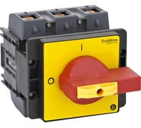 Выключатель-разъединитель Systeme Electric 3P, 175A, IP20, с красной рукоятной на дверцу 4 винта 1 замок MSD175360R