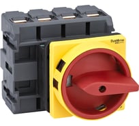 Выключатель-разъединитель Systeme Electric 4P, 100A, IP20, с красной рукоятной на дверцу 4 винтами с замком MSD100410R