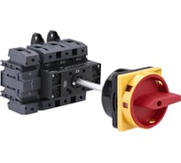 Выключатель-разъединитель Systeme Electric 4P, 175A, IP20, с красной выносной рукоятной на дин-рейке/плате с замком MSD175440R