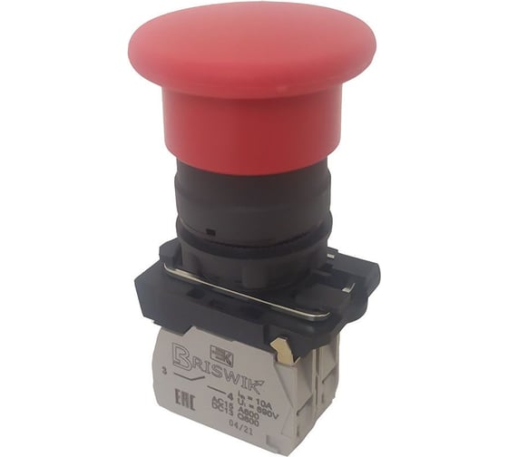 Выключатель Briswik КМЕ 5111м красный, IP40, УХЛ3, 10А, 1но+1нз aB-HB-0Ai-0221