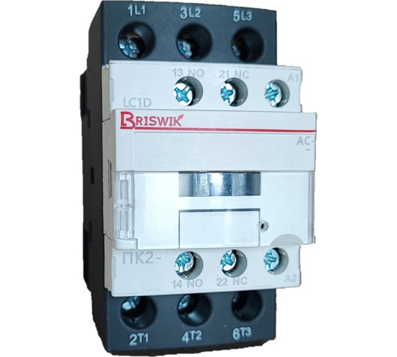 Контактор Briswik ПК2-02511380LC1D 25А, 380V/AC, 1НО/1НЗ LC1D02511Q7.BR 1