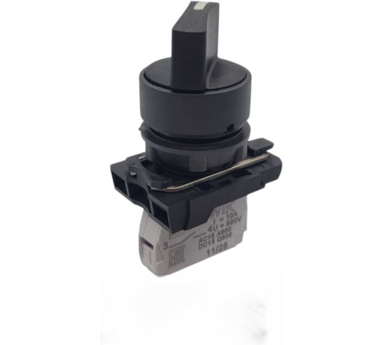 Переключатель Briswik КПЕ 1610 -Р черный 1но+0нз Ручка с фикс 2-поз IP65 aB-VB-5Ai-0111 1