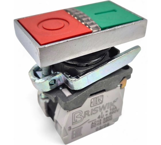 Выключатель Briswik КМЕ 8111м -ЛС 24В зел-красн IP40 УХЛ3 10А 1но+1нз aD-GB-0Ai-3621