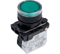 Выключатель Briswik КМЕ 4110м -Л 24В зеленый 1но+0нз Цилиндр IP40 с Инд aB-EB-0Ai-3311