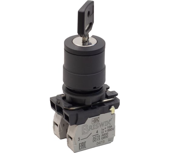 Переключатель Briswik КПЕ 4611 -К черный IP65 УХЛ2 10А 1но+1нз AB-TG-5Ai-0121 1