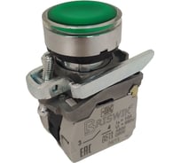 Выключатель Briswik КМЕ 4611м -ЛС 24В зеленый 1но+1нз Цилиндр IP65 с индикацией aD-EB-5Ai-3321