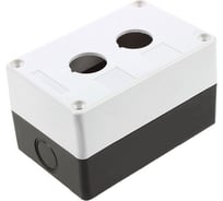 Корпус Briswik КП 102 пластик IP65 (HAL-B2) - корпус темно-серый-белый на 2 отверстия HAL-B2.BR