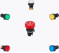 Световые индикаторы + аварийная кнопка CONTA - 6 шт, 24V АС, пластик, 22 мм 00-00012225