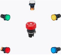 Световые индикаторы + аварийная кнопка CONTA - 6 шт, 220V АС, пластик, 22 мм 00-00012224