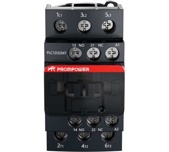 Контактор Prompower серии Pulse, ток 32А, 3 полюса, доп контакт 1НО+1НЗ, катушка 230AC PLC1D32M7