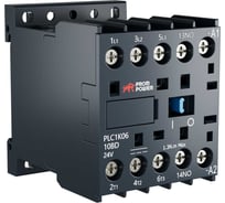 Миниконтактор Prompower серии Pulse, ток 6А, 3 полюса, доп контакт 1НО, катушка 24DC PLP1K0610BD