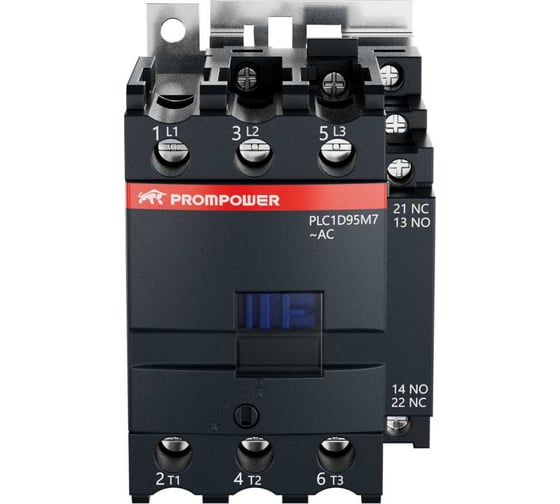 Контактор Prompower серии Pulse, ток 95А, 3 полюса, доп контакт 1НО+1НЗ, катушка 230AC PLC1D95M7