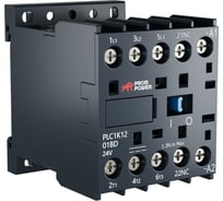 Миниконтактор Prompower серии Pulse, ток 12А, 3 полюса, доп контакт 1НЗ, катушка 24DC PLP1K1201BD
