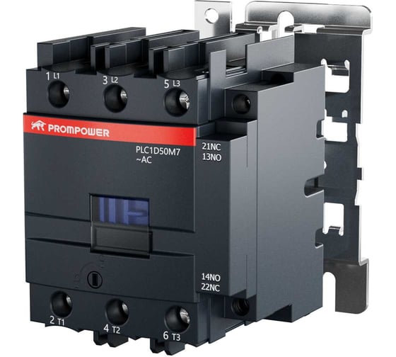 Контактор Prompower серии Pulse, ток 50А, 3 полюса, доп контакт 1НО+1НЗ, катушка 230AC PLC1D50M7