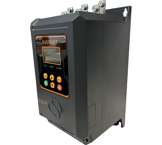 Устройство плавного пуска INSTART 55квт|110A| (SSIP-55/110-04), 3 ~ 342-440В, IP00, Modbus RTU, съемная панель, рускоязычное меню, без обводного контактора 00059000