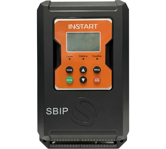 Устройство плавного пуска INSTART 55квт|110A| (SBIP-55/110-04), 3 ~ 342-440В, IP00, Modbus RTU, сьемная панель, рускоязычное меню, встроенный обводной контактор 00047600 1