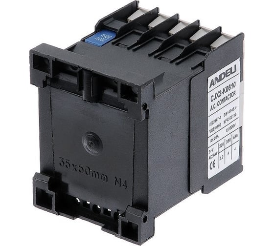 Миниконтактор ANDELI CJX2-K0610 6A 220V/AC3 1НО 50Гц ADL08-081