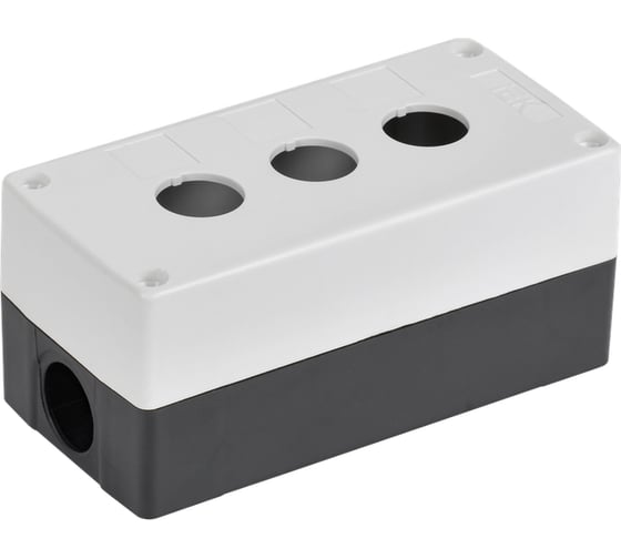 Корпус IEK КП103-Р для кнопок 3 места белый BKP10-3-K01-R 1